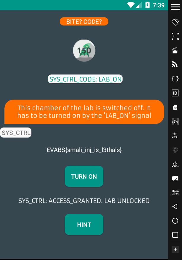 Smali injection success