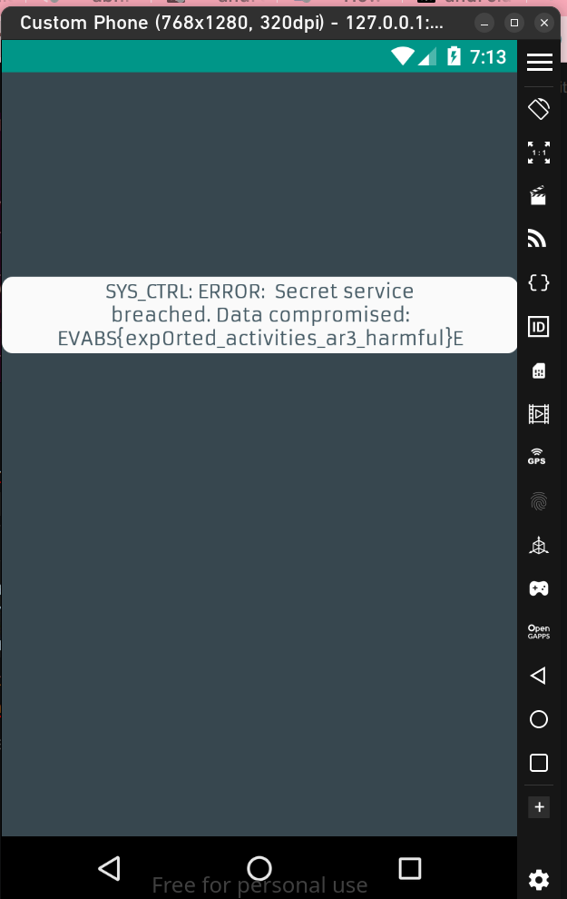 Exported activity flag