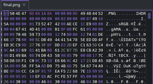 Hex edit showing zeros in IHDR