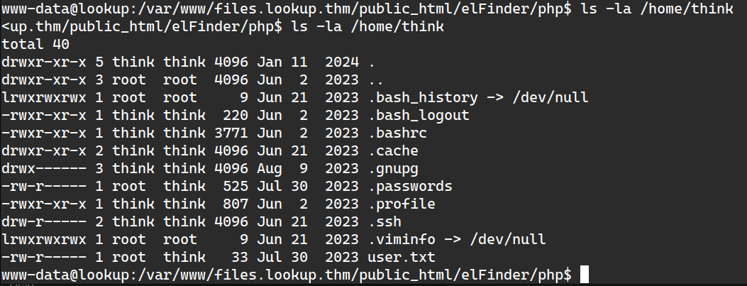 home directory