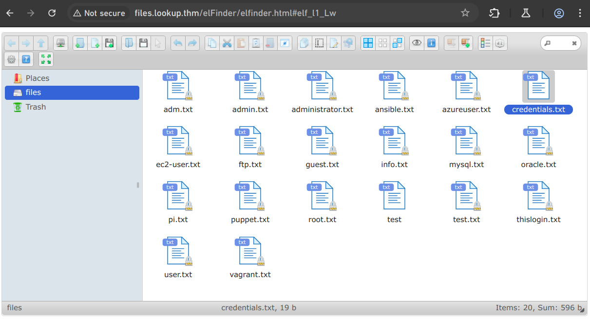 elFinder interface
