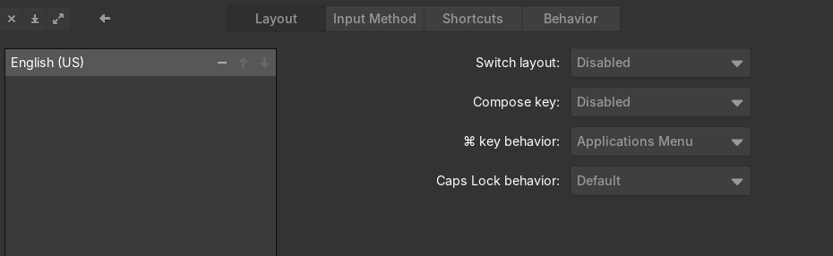 Keyboard layout