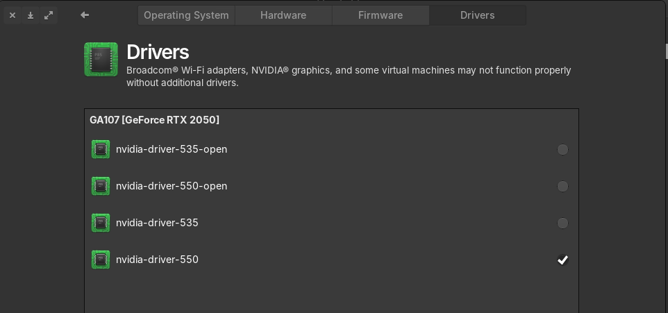 Nvidia driver