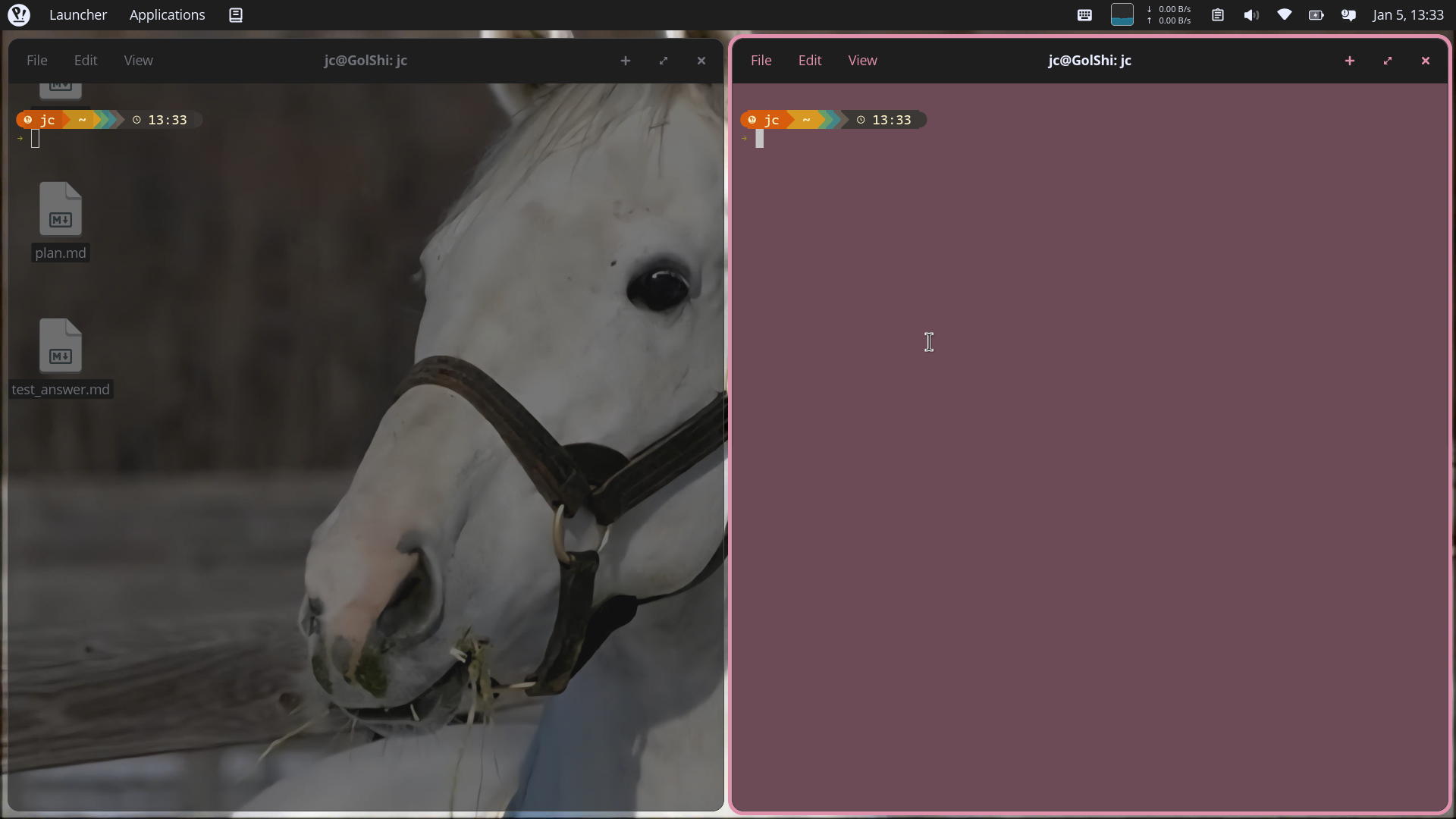 COSMIC DE on Niri - Desktop